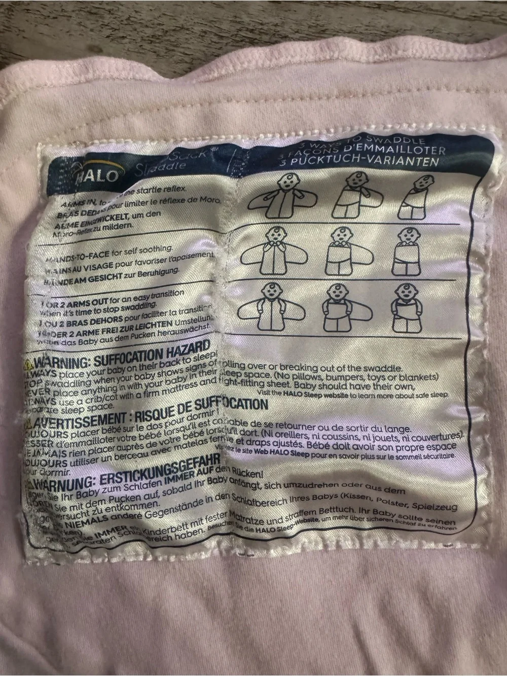 Halo Light Pink Infant Sleep Sack